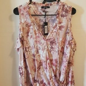 Miss Me cold shoulder shirt